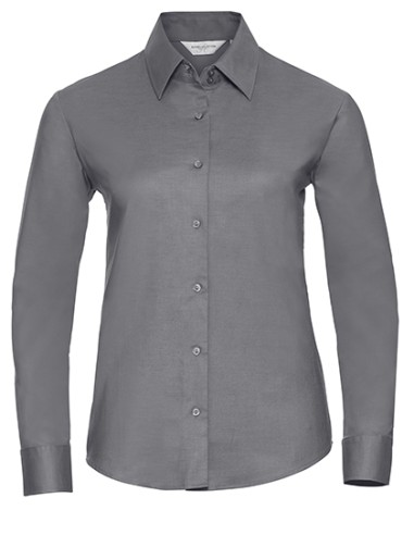 RUS-0R932F0-Ladies' Long Sleeve Tailored Oxford Shirt